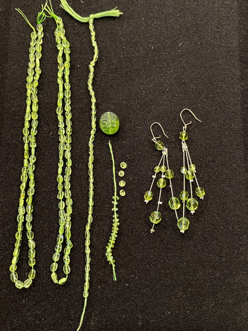 Peridot Bead Lot Strands Earrings Green Gemstone Jewelry Making